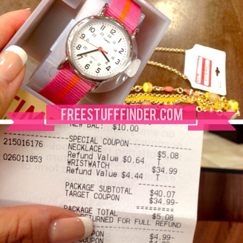 Free Watch with Small Accessory Item Purchase at Target (58 value)