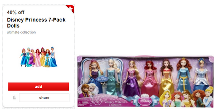 disney princess 7 dolls gift set