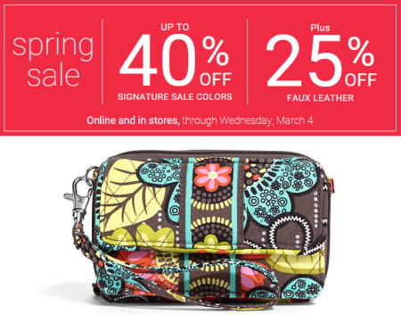 Now through March 4 , you can get some awesome deals at Vera Bradley ...