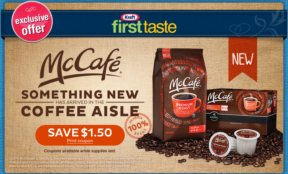 *NEW* 1.00 McCafe Coffee Coupon Print Now!
