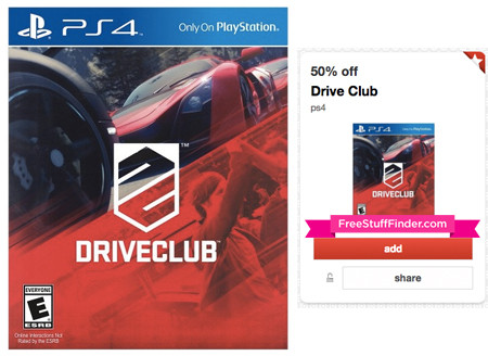 New* 50% Off Drive Club PS4 Game Cartwheel Offer - Free Stuff Finder