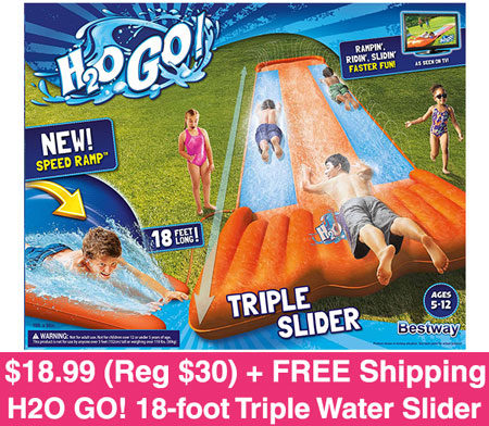 18.99 (Reg $30) H2O GO! Triple Water Slider + FREE Shipping - Free 