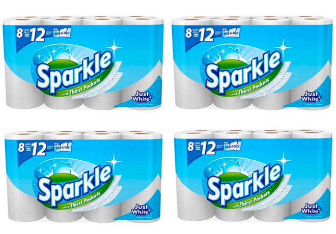 sparkle 8 roll paper towels