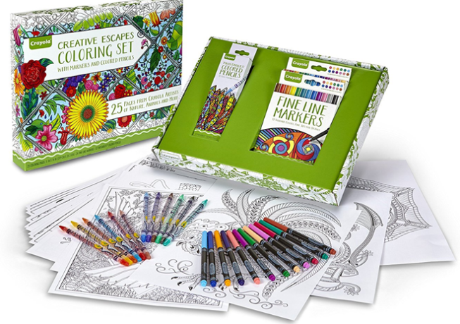 $5.88 (Reg $30) Crayola Adult Coloring Book & Marker Activity Set