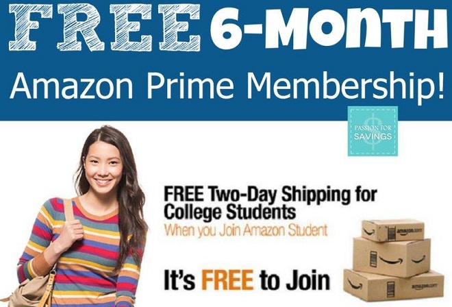 FREE 6-Month Amazon Prime Membership For College Students