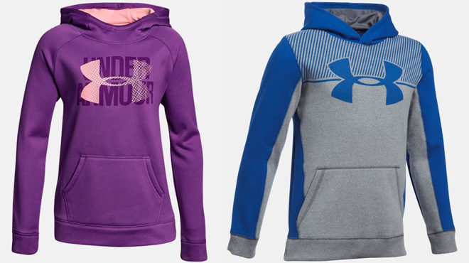 boys purple under armour hoodie