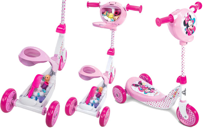 disney junior minnie sing & spin scooter minnie