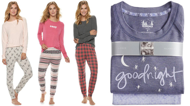 Women's Folded Pajama Sets ONLY $11.99 + FREE Shipping After Kohl's