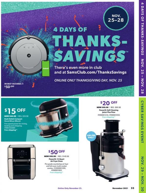 Sam’s Club Black Friday Ad 2021