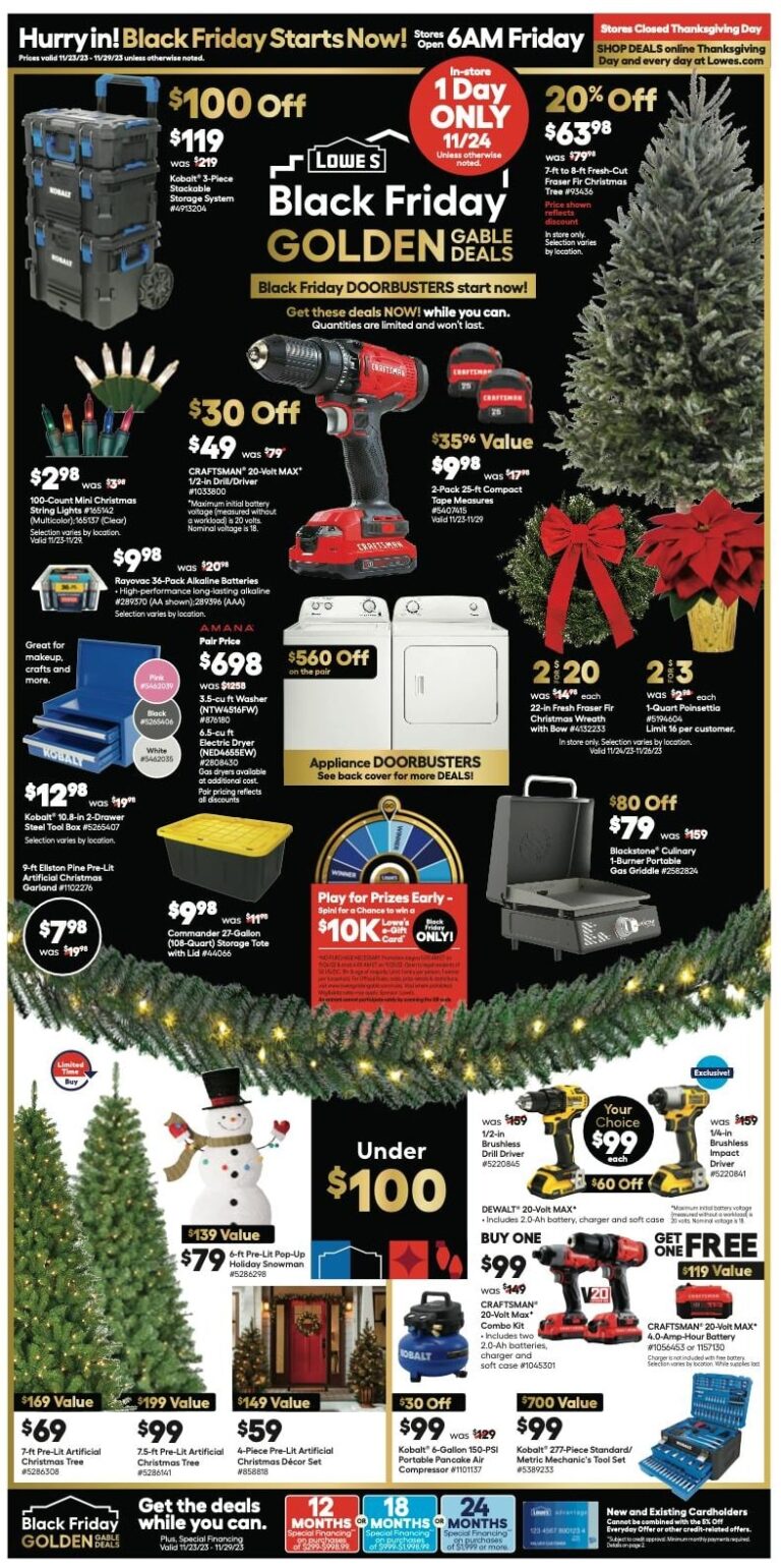 Lowe’s Black Friday Ad 2023