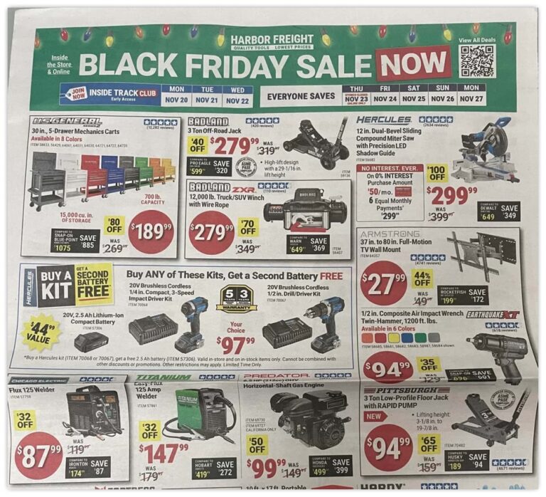 Harbor Freight Black Friday Ad 2023