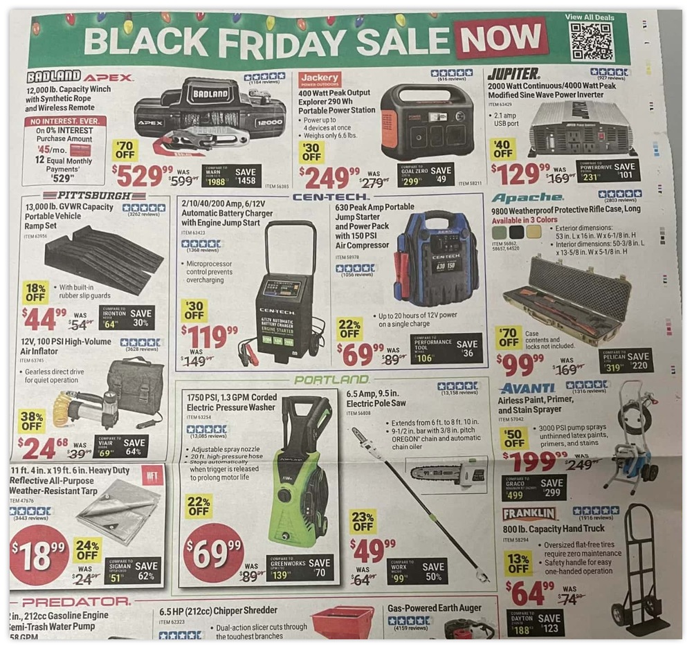 Harbor Freight Black Friday Ad 2023