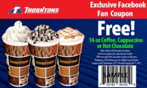 Free Coffee Cappucino or Hot Chocolate