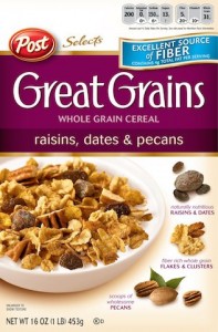 $1.99 (Reg $3) Post Great Grains Cereal at Target