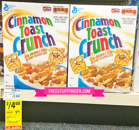 $0.75 (Reg $4.79) Cinnamon Toast Crunch Cereal at CVS