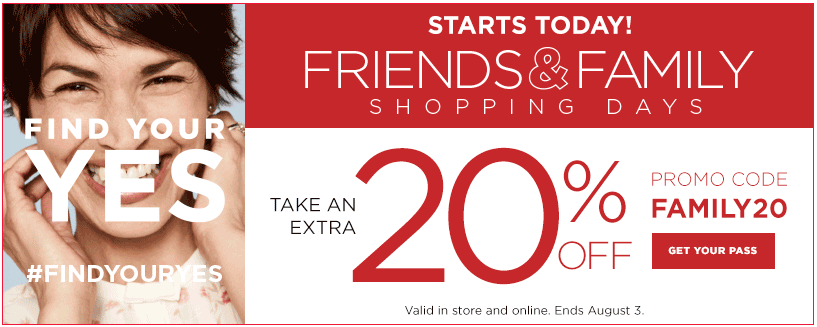20% Friends & Family Kohl's Coupon
