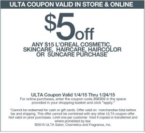 *HOT* $5 off $15 L'Oreal Purchase ULTA Coupon | Free Stuff Finder