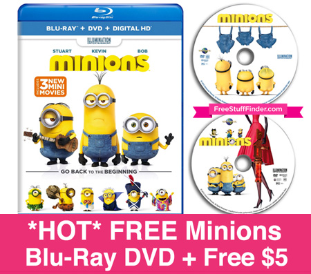 *HURRY* Free Minions Blu-Ray DVD ($5 Moneymaker) + Free Shipping | Free ...