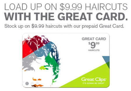 $9.99 Prepaid Haircut Cards at Great Clips