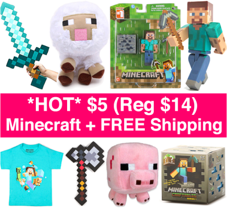 *HOT* $5 (Reg $14) Minecraft Toys + FREE Shipping