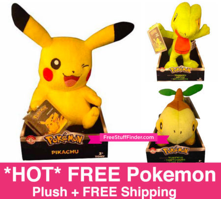 HURRY! FREE Pokemon Plush + FREE Shipping