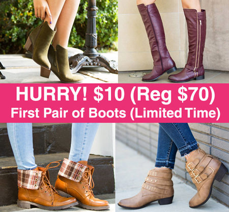 shoedazzle $10 boots