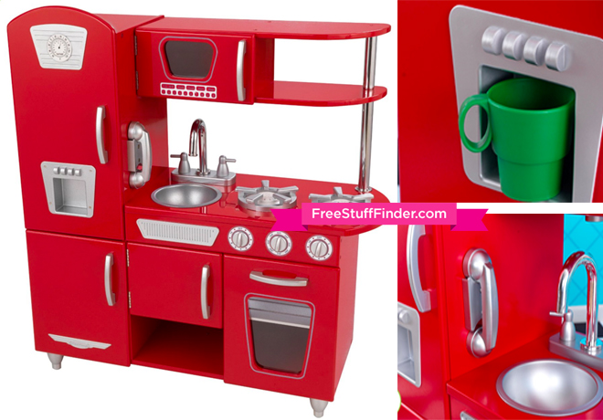 86 Reg 155 KidKraft Red Retro Kitchen FREE Shipping Free Stuff   Kidrkaft 