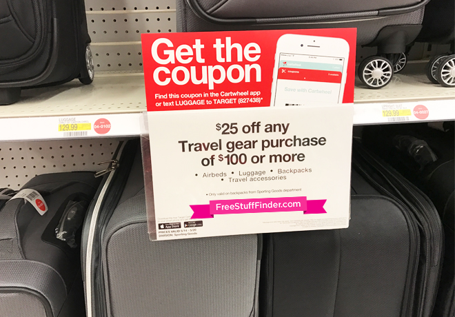 target coupon luggage