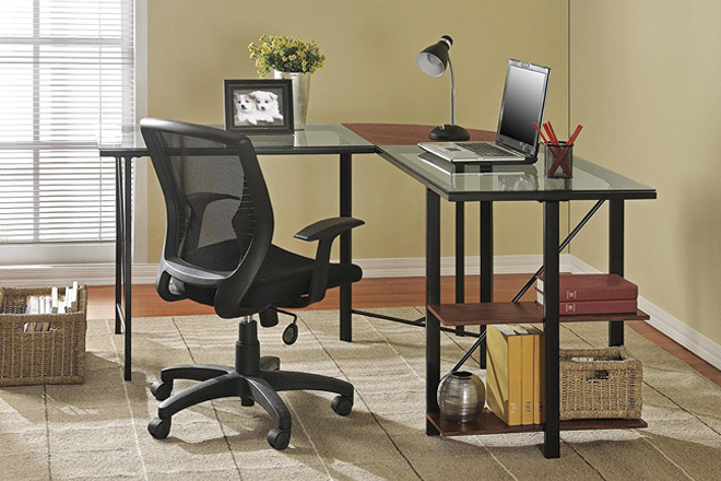 aden glass l desk