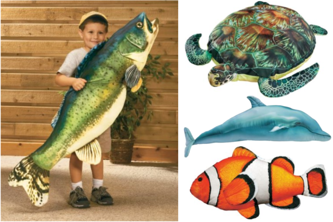 $14.99 (Reg $25) Giant Animal Pillows + FREE Shipping (Dolphin, Clown Fish, Shark)