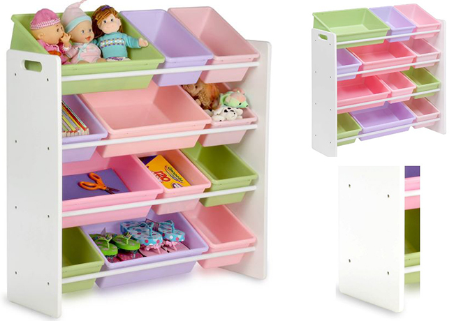 toy organizer with storage bins