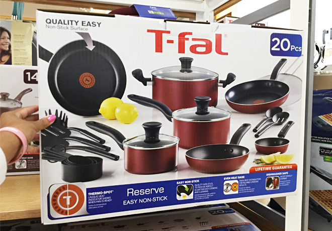 T-Fal 20-Piece Cookware Set ONLY $35.99 + FREE Shipping