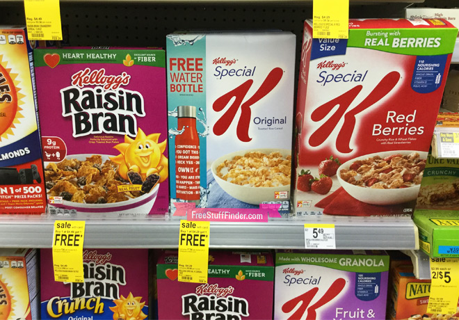 $1.74 (Reg $4.29) Kellogg's Special K Cereals at Walgreens + FREE Water ...