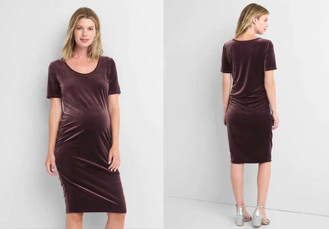 gap maternity velvet dress