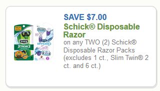 schick $5 coupon