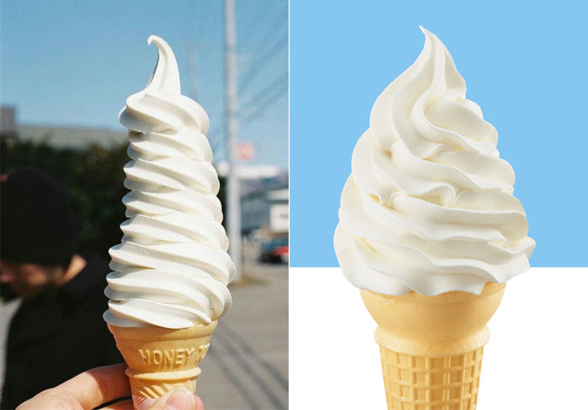 Vanilla ice cream cone