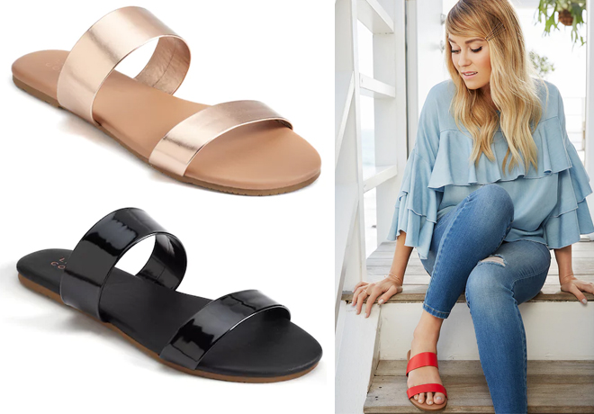 lauren conrad mint slide sandals