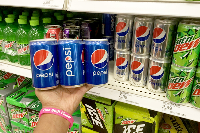 Pepsi Mini Cans 6-pk JUST 79¢ at Target (Regularly $3)