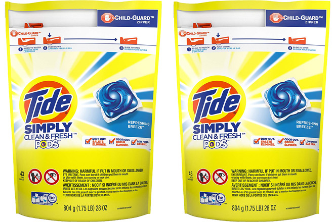 Amazon: Tide Simply Clean Pods 43-Count ONLY $6.67 + FREE Shipping