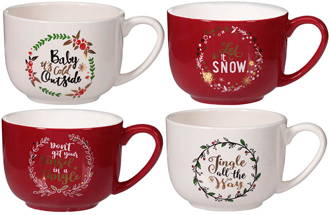 FOUR Holiday Sayings Latte Mugs Just $6.99 at Walmart (ONLY $1.75 Each!)