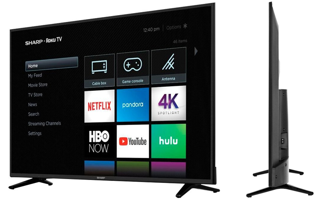Sharp 58-Inch Class LED Smart 4K TV with ROKU $349.99 $550) + Shipping | Free Stuff Finder