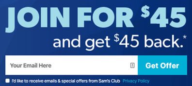 HURRY! FREE Sam's Club Membership (Join for $45, Get Back $45 Off First  Purchase!) | Free Stuff Finder