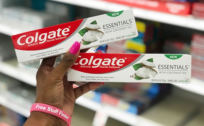 colgate essentials toothpaste with coconut oil