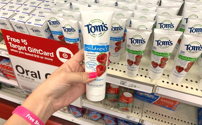 target tom's toothpaste