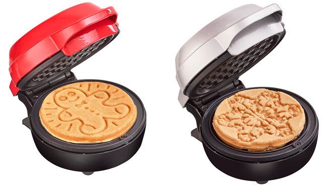 mini waffle maker gingerbread