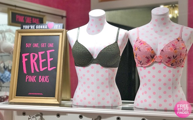 victoria secret pink free bra