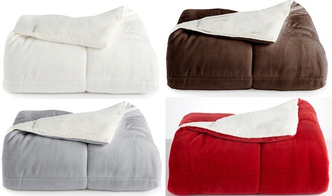 cuddl duds cozy sherpa comforter