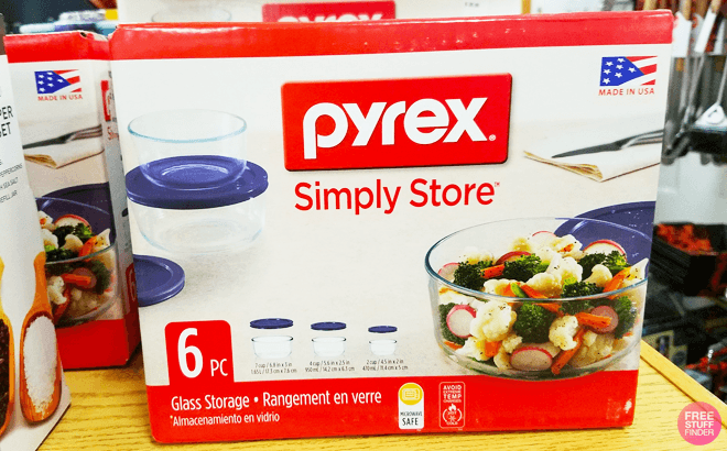 Pyrex 6-Piece Food Storage Set $14