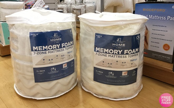 jcpenny memory foam 7 zone mattress topper