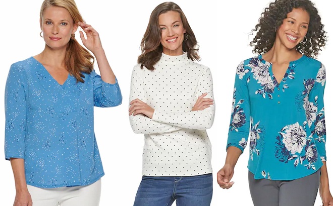 Women’s Croft & Barrow Tops From JUST $4 + FREE Shipping for Kohl’s ...